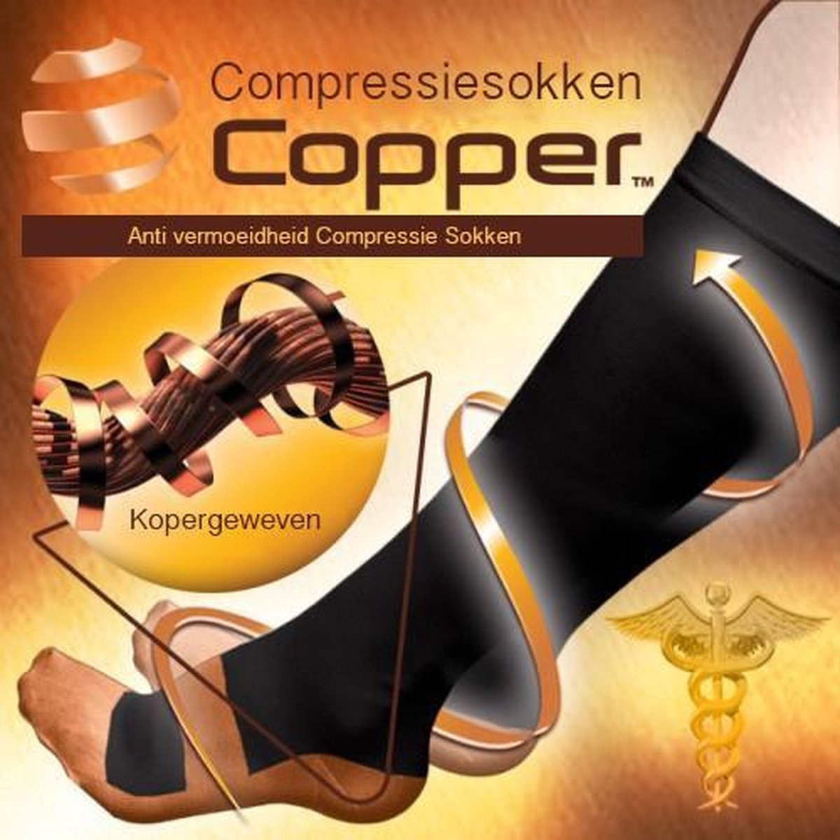Kosten Onbevredigend Trekker Compressiekousen Copper - L/XL | bol.com