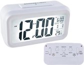 Digitale wekker | Alarmklok | temperatuurmeter | Groot display | Snooze knop |  verlichting | Wit