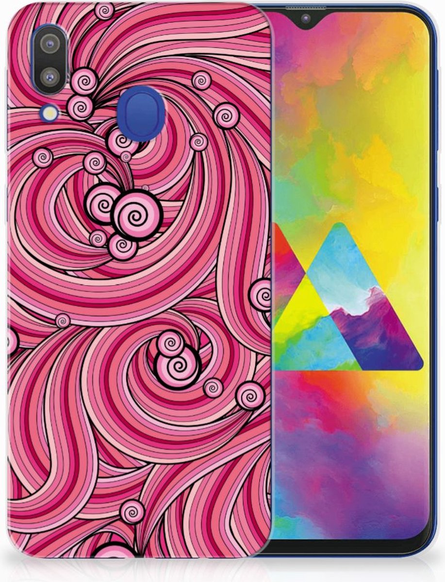 Samsung Galaxy M20 (Power) Hoesje maken Swirl Pink