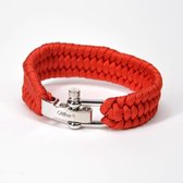 Survival paracord armband rood