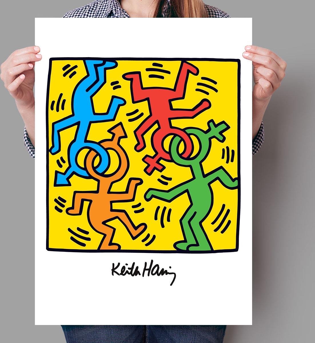 Poster Pop Art Keith Haring Together