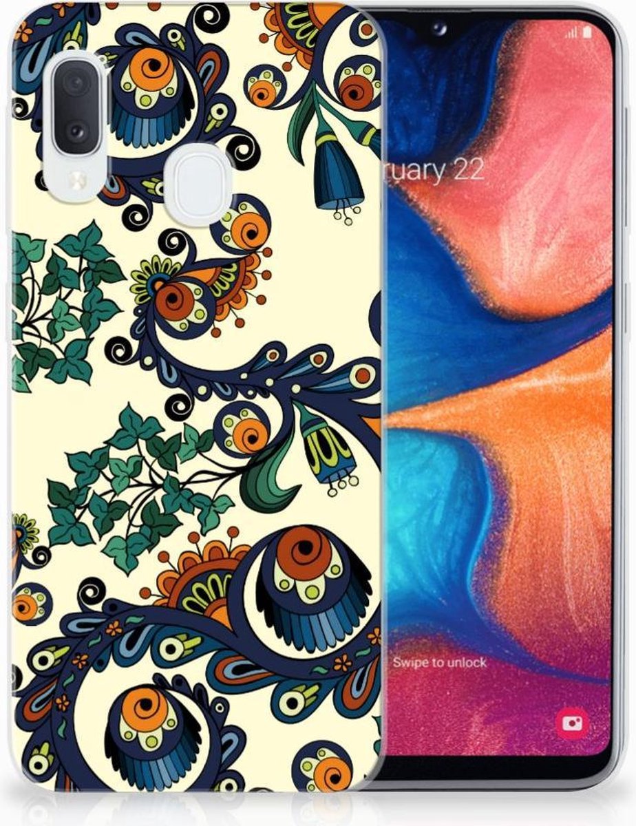 Siliconen Hoesje Samsung Galaxy A20e Barok Flower