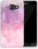Geschikt voor Samsung Galaxy A3 2016 TPU Hoesje Design Pink Purple Paint