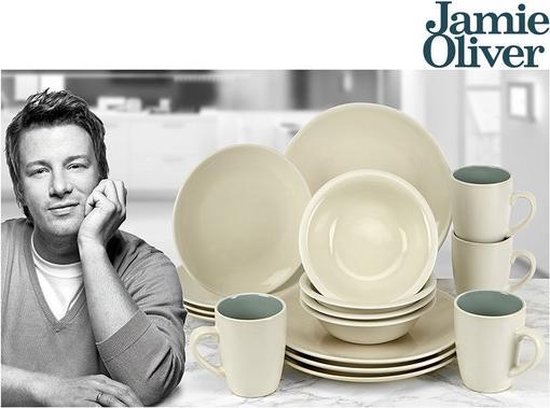 gouden Federaal Tranen Jamie Oliver 16-delige Serviesset - servies - diner - Magnetron -  Vaatwasser bestendig | bol.com