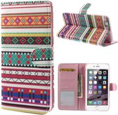 Apple iPhone 6 Plus Stand Case Hoesje Geometrische Print