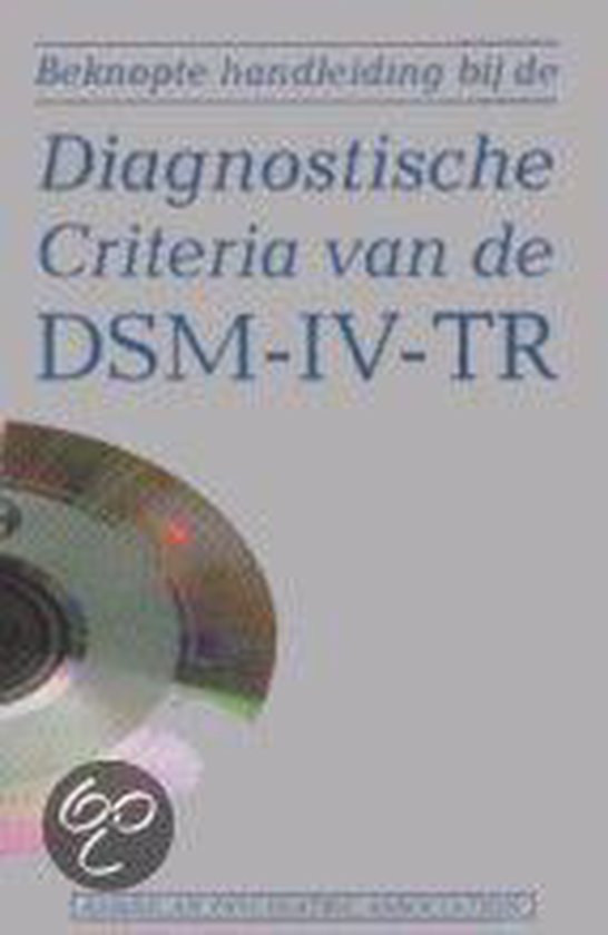 Dsm-Iv-Tr Handleiding Boek + Cdrom - cover