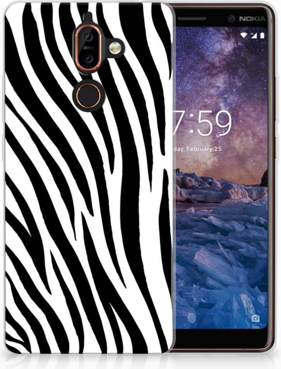Nokia 7 Plus TPU Hoesje Zebra