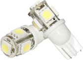 2x Led City Light T10 5 SMD Blanc Livraison gratuite!