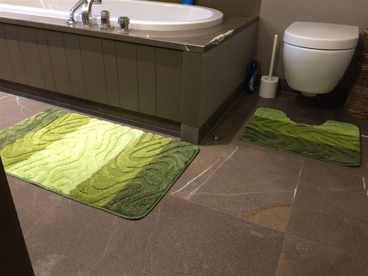 badmat set - Badkamer tapijt - Brize 13 60x100cm+50x60cm - Set 2 delig (incl wc mat) - Ikado