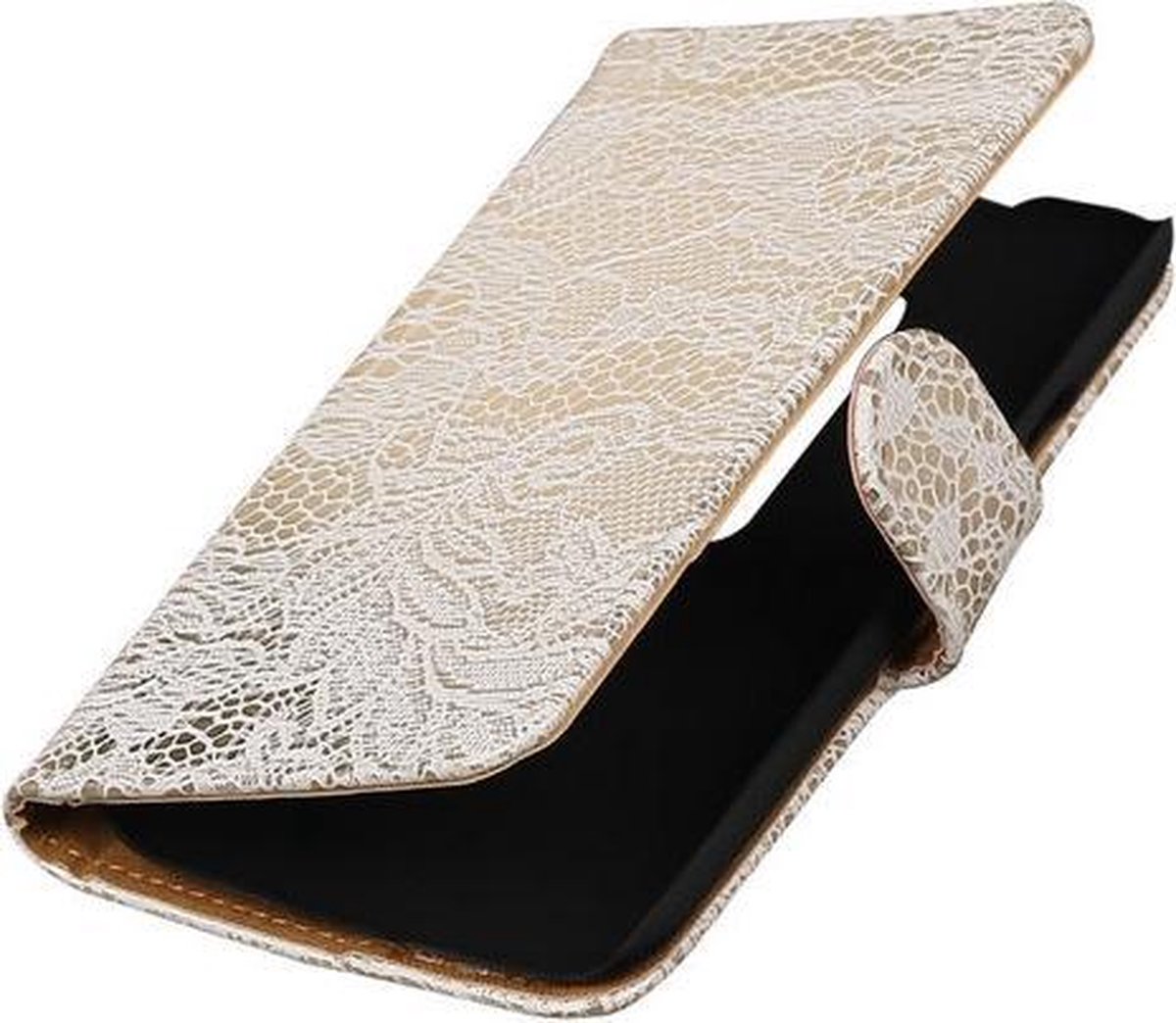 Motorola Moto G (3rd gen) - Lace/Kant Wit Bookstyle Hoesje