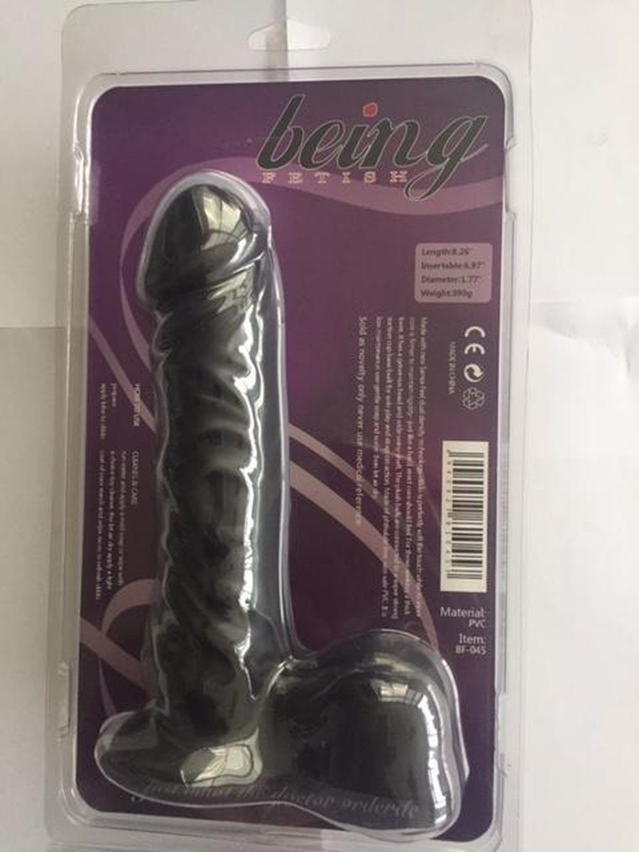 Goedkoopste Being Fetish - BF-45 - 21,4cm Realistische dildo zwart