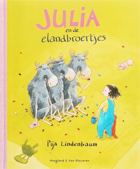 Cover van het boek 'Julia en de elandbroertjes' van Pija Lindenbaum