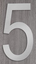 Xaptovi Numéro de maison 5 Modèle: Elegant - Matériau: acier inoxydable - Hauteur: 20 cm - Couleur: acier inoxydable