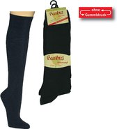 Bamboe sokken - kniekousen -  2 paar - zwart - maat 43/46