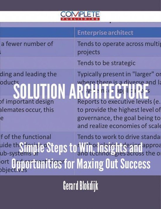 Solution Architecture - Simple Steps to Win, Insights and Op ... - cover