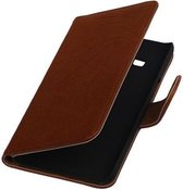 Bibliothèque en cuir véritable marron pour la coque de téléphone portefeuille Huawei Y6