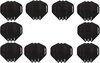 Afbeelding van het spelletje 10 sets (30 stuks) Super Sterke Zwarte Poly XS100 - flights - dartflights