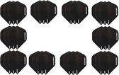 10 ensembles (30 pièces) Super Strong Black Poly XS100 - vols - dartflights