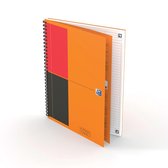 10x Oxford INTERNATIONAL notebook connect, stevige kartonnen kaft oranje, 160 bladzijden, B5, gelijnd