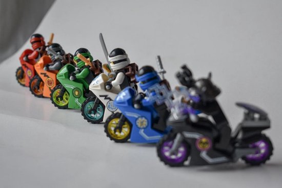 aantrekken Van preambule Lego-achtige Ninjago motorrijder Jay | bol.com