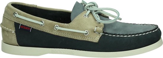 Sebago - Dockside - Barefoot shoes Heren - Maat 43,5 - Blauw - Navy/Grey | bol.com