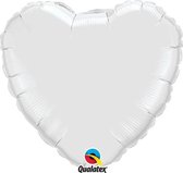 Folie ballon hart wit 45cm