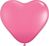 MEGA Topping hart ballon 80 cm roze