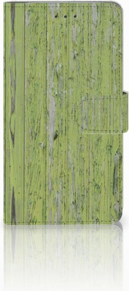Samsung Galaxy J7 2016 Book Style Case Green Wood