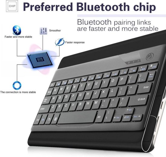 Huawei MediaPad T3 10 Bluetooth Keyboard Cover - zwart | bol.com