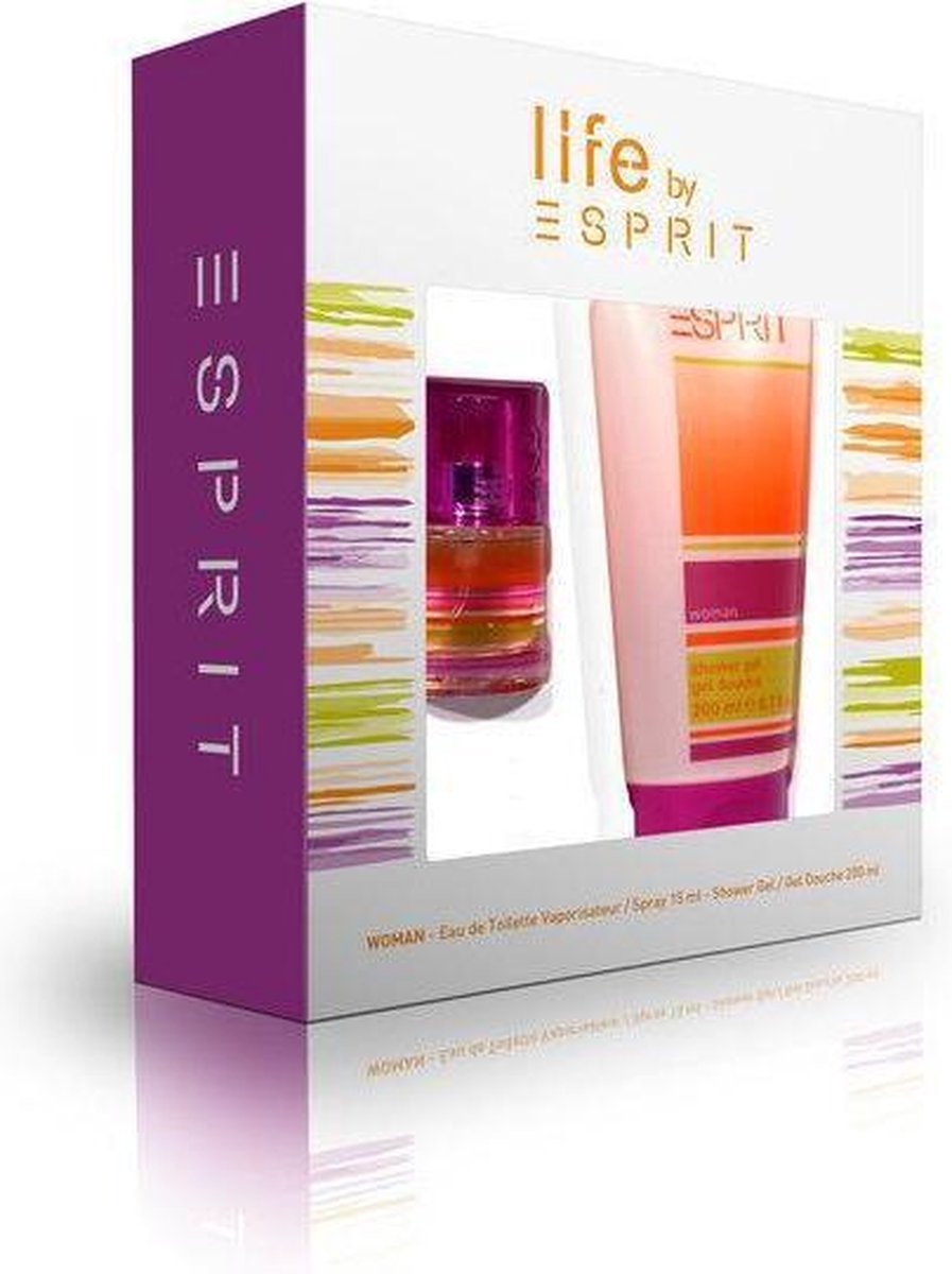 Esprit Life + Giftset female de 200ml Eau - toilette 15ml - bol | - Showergel