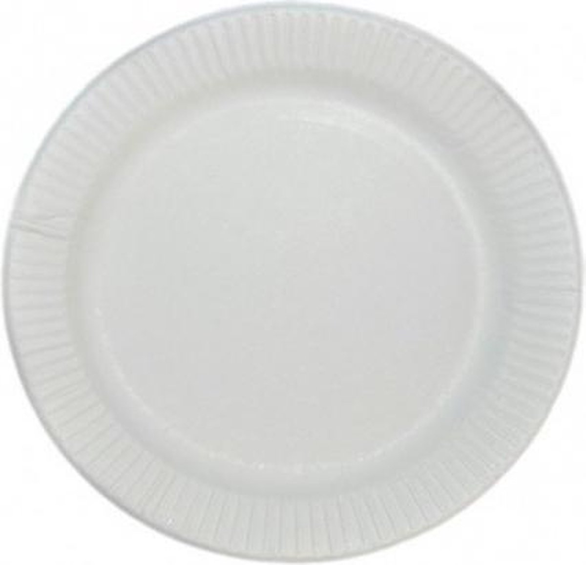 VOORDEELPAK: 5 Pakjes van Witte papieren borden, 15cm - verpakking van 100 borden