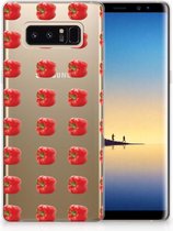 TPU Bumper Silicone Étui Housse pour Samsung Galaxy Note 8 Coque Paprika Rouge