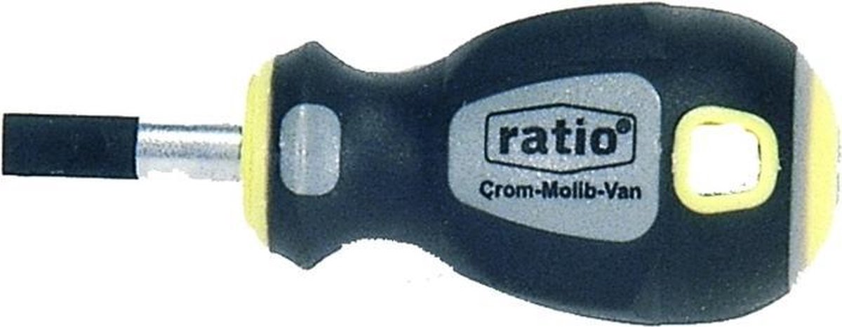 Ratio schroevendraaier SL 6x25 mm stubby