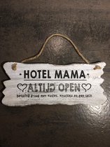 Tekstbord Hotel mama 30 x 12 cm