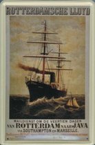 Rotterdamsche Lloyd Batavia reclame schip Batavia reclamebord 10x15 cm