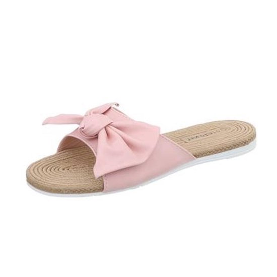 Dames slippers met strik roze maat 37 | bol.com