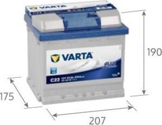 Batterie Varta Blue Dynamic C22 12V 52Ah (20h)
