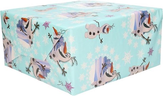 versus Smerig charme 2x Inpakpapier Frozen Olaf blauw - 200 x 70 cm - cadeaupapier op rol |  bol.com
