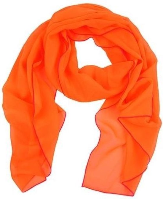 Oranje dames sjaal doorzichtig | bol