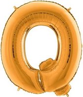 Folieballon letter Q goud (100cm)