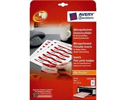 54x90mm Badge Insteekkaart Avery L4727-20