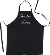 Mijncadeautje - Keukenschort - Keukenprins - zwart - katoen - polyester - (70 x 98 cm)