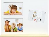 Deknudt Frames foto-magneetbord S68EL1 E2A - wit - hout - 2x 13x18 cm