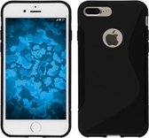 Geschikt voor Apple iPhone 7 Plus Smartphone Hoesje Tpu Siliconen Case S-Line Zwart