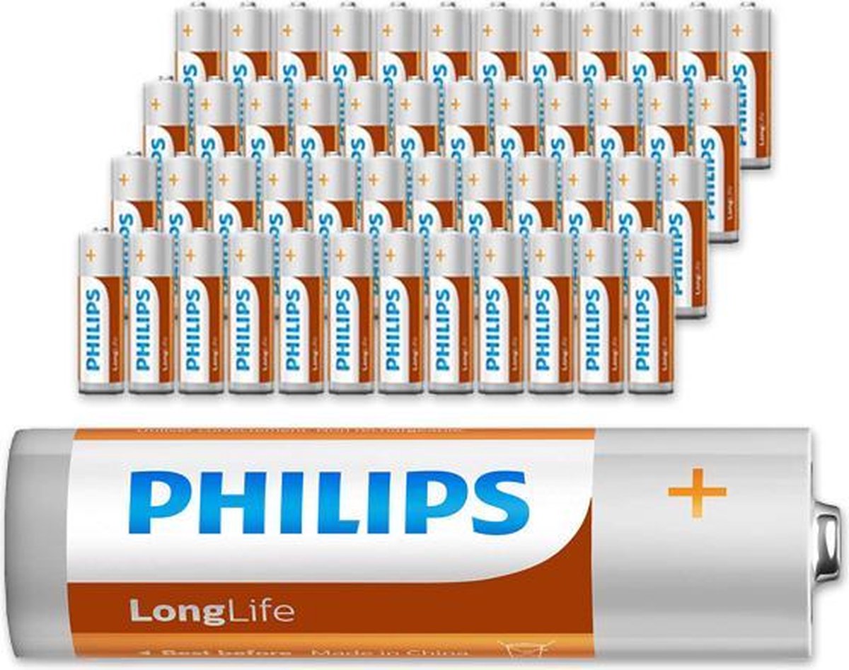Philips Longlife batterijen - 48 stuks-AA
