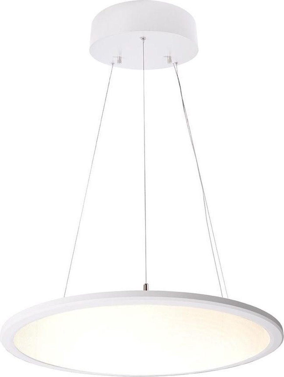 KapegoLED Hanglamp - LED Panel transparent round, bulb(s) included, warmwhite, constant voltage, 220-240V AC/50-60Hz, power / power consumption: 50,00 W / 53,30 W, aluminum, white, EEC: A+, IP20