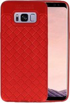 Rood Geweven TPU case hoesje voor Samsung Galaxy S8