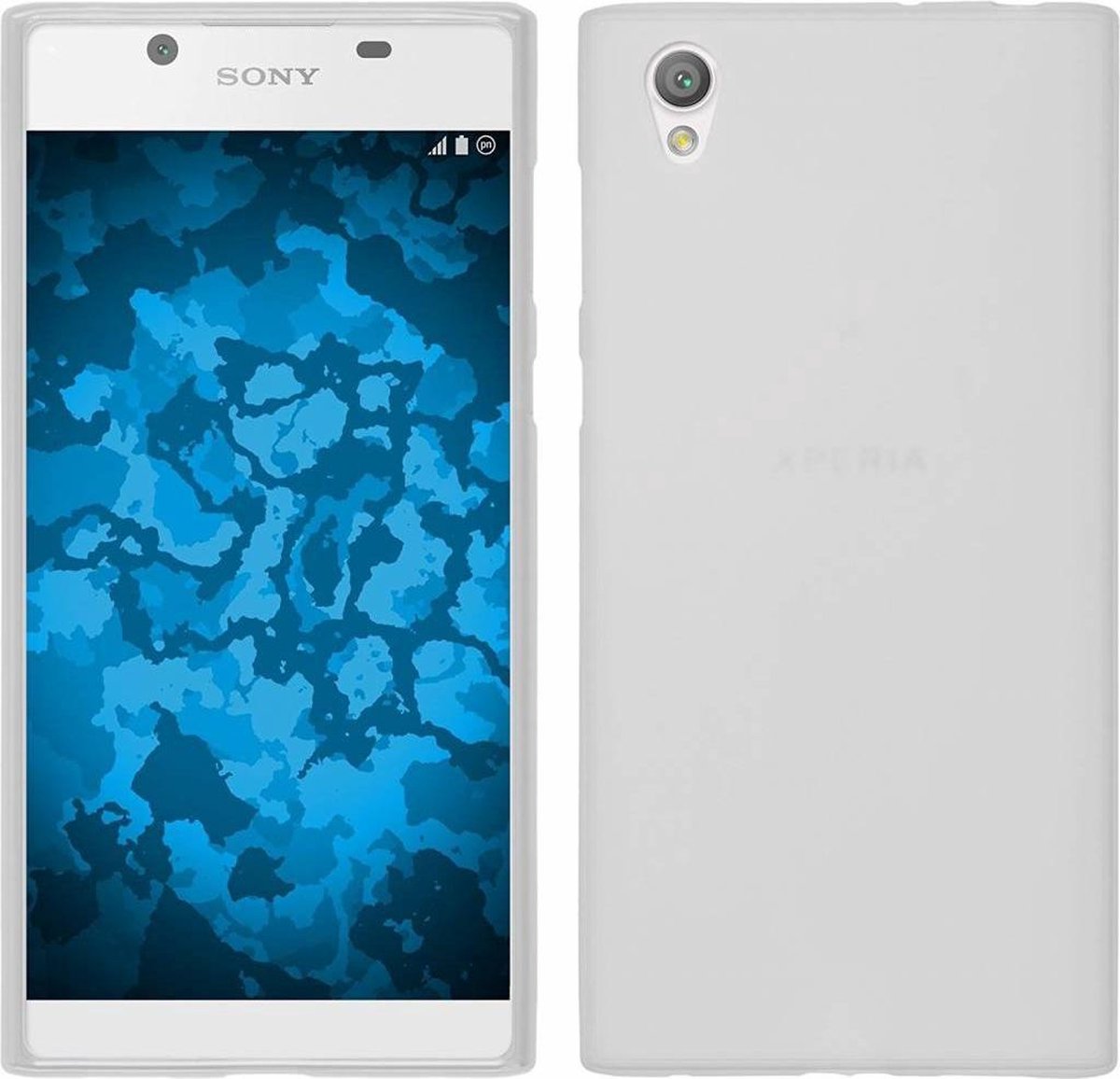 Transparant Mat Wit TPU Siliconen Case Hoesje Geschikt voor Sony Xperia L1