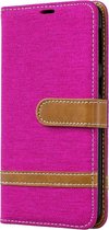 Samsung Galaxy A40 Hoesje - Denim Book Case - Roze