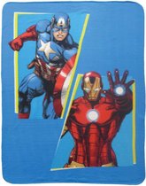 Marvel Avengers INVINCIBLE - Fleece deken - 110 x 140 cm - Blauw